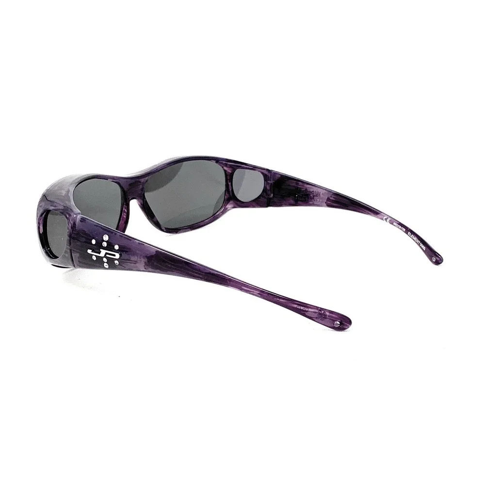 JONATHAN PAUL Polarized Sunglasses Fit-overs Element Purple Haze EM006S Medium